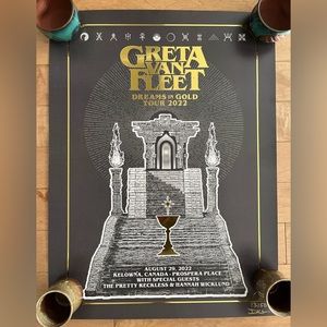 Limited Edition Poster Greta Van Fleet's Kelowna BC Show